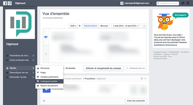 Créer et paramétrer un compte publicitaire Facebook