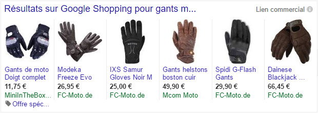 exemple google shopping